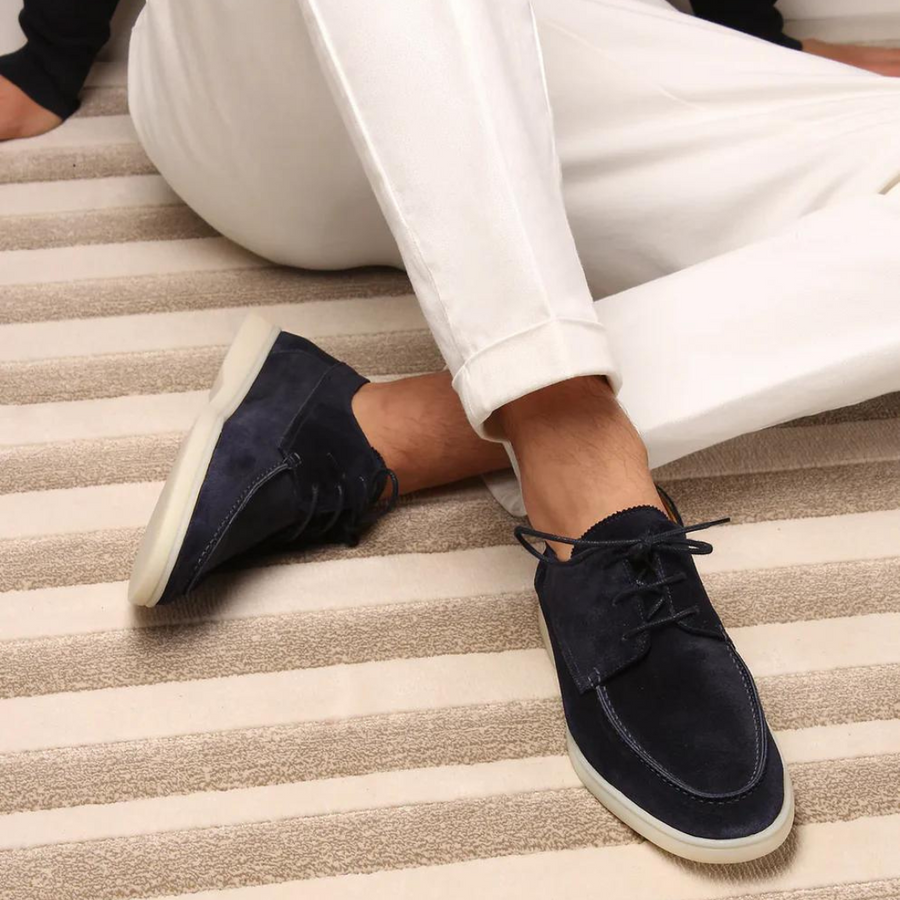 Men’s Suede Lace-Up Loafers