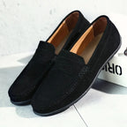 Men’s Suede Penny Loafers Slip-On Flat Shoes
