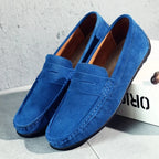 Men’s Suede Penny Loafers Slip-On Flat Shoes