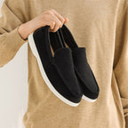 Men’s Suede Slip-On Loafers with Rounded Toe