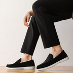 Men’s Suede Slip-On Loafers with Rounded Toe