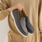 Men’s Suede Slip-On Loafers with Rounded Toe