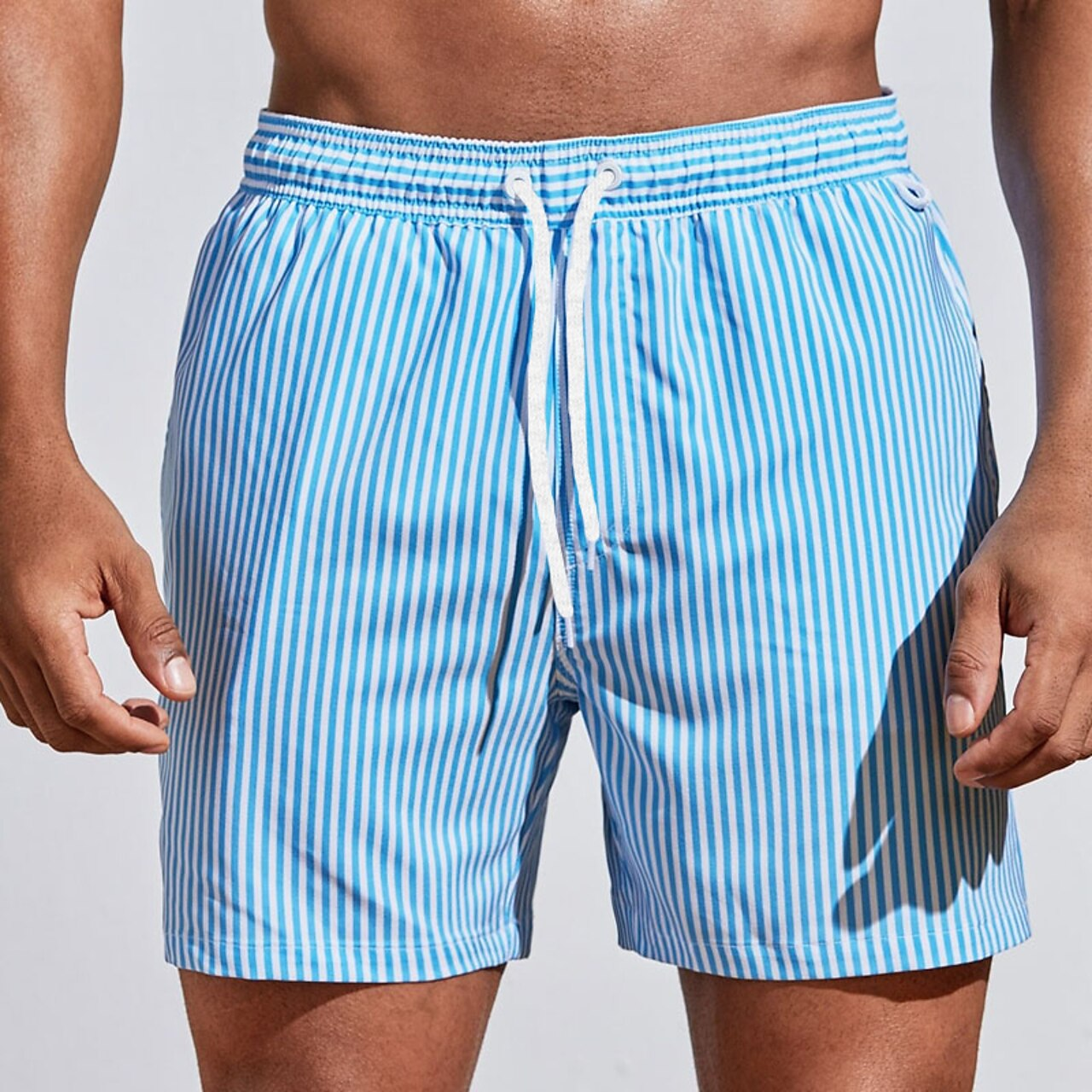 Men’s Vertical Stripe Swim Shorts