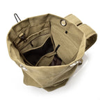 Men’s Vintage Large Travel Backpack with Drawstring Top