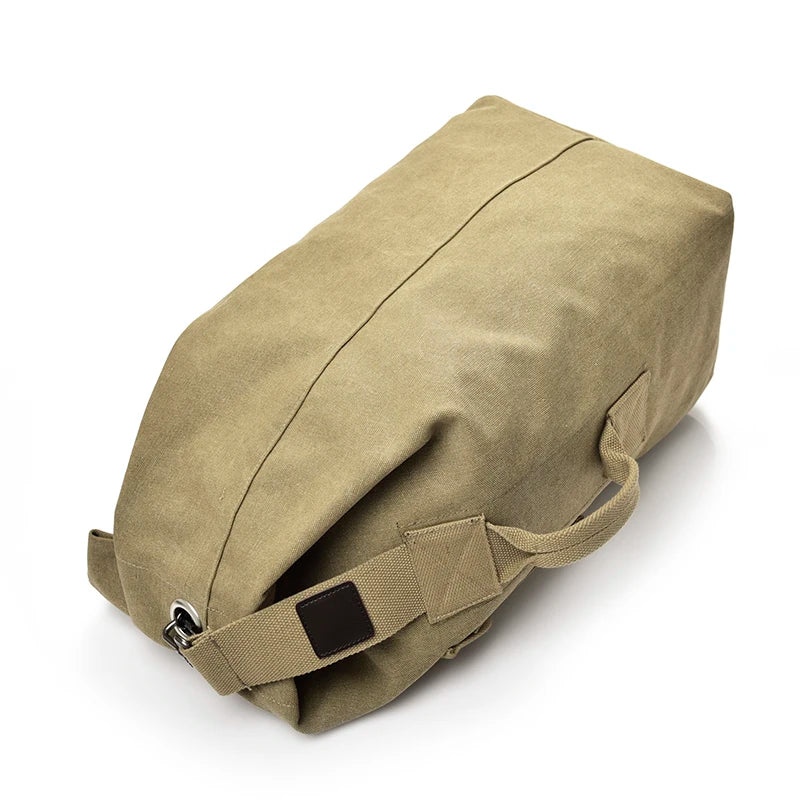 Men’s Vintage Large Travel Backpack with Drawstring Top