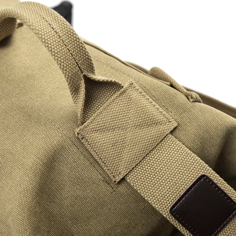 Men’s Vintage Large Travel Backpack with Drawstring Top