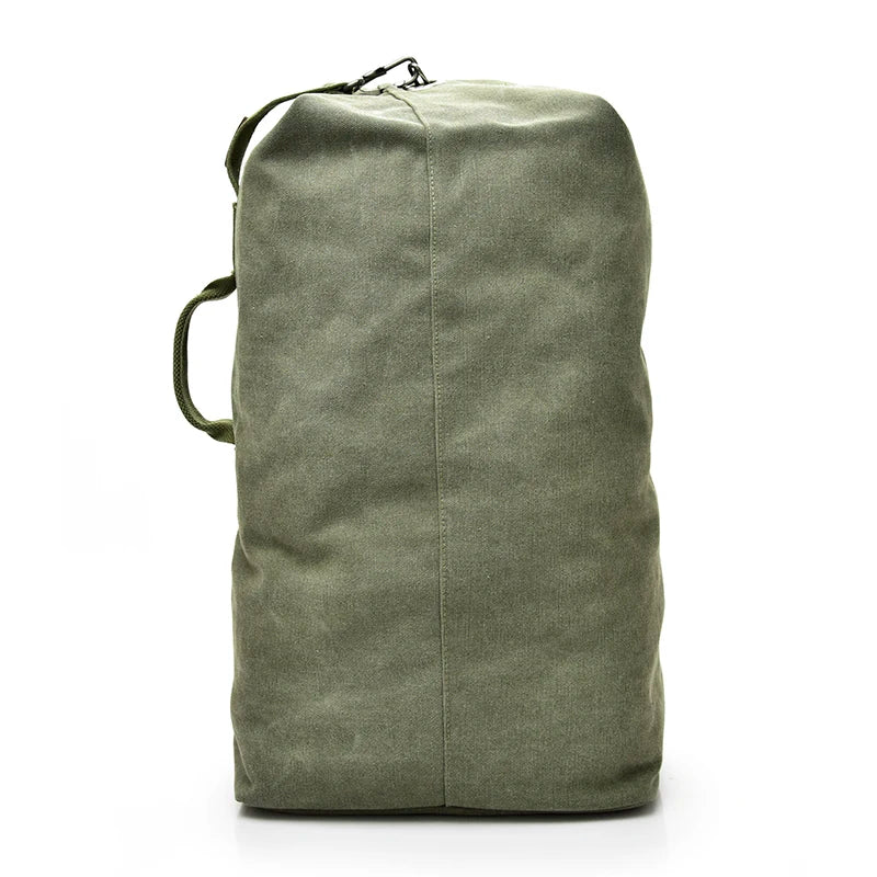 Men’s Vintage Large Travel Backpack with Drawstring Top