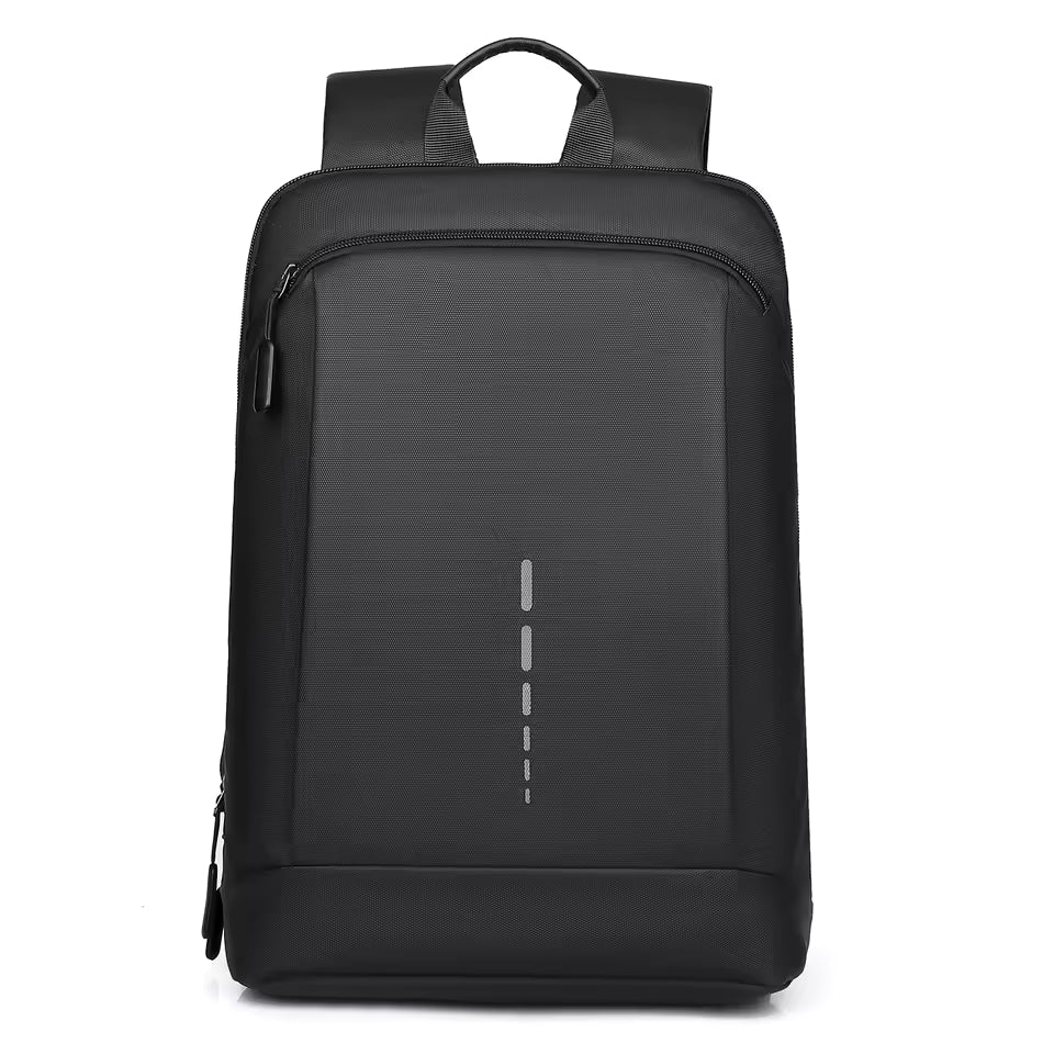 Men’s Waterproof Slim Laptop Backpack with Front Zip Pocket