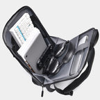 Men’s Waterproof Slim Laptop Backpack with Front Zip Pocket