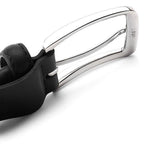 Men’s Woven Stretch Belt with Silver Buckle