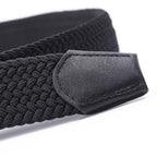 Men’s Woven Stretch Belt with Silver Buckle