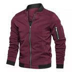 Men’s Zip-Up Bomber Jacket with Pockets