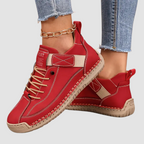 Unisex Lace-Up Walking Shoes with Grip Outsole