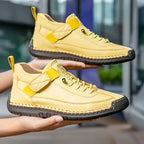 Unisex Lace-Up Walking Shoes with Grip Outsole