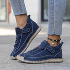 Unisex Lace-Up Walking Shoes with Grip Outsole