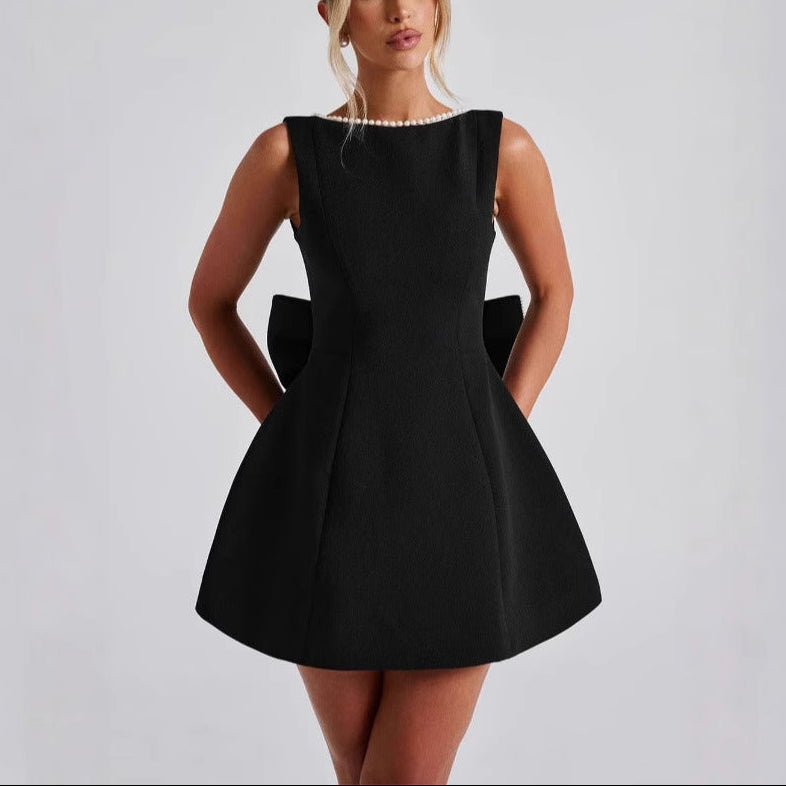 Women’s Backless Bow Mini Dress