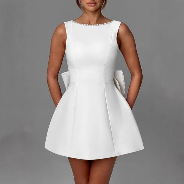 Women’s Backless Bow Mini Dress