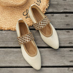 Women’s Ballerina Flats with Strap and Pointed Toe