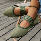 Women’s Ballerina Flats with Strap and Pointed Toe