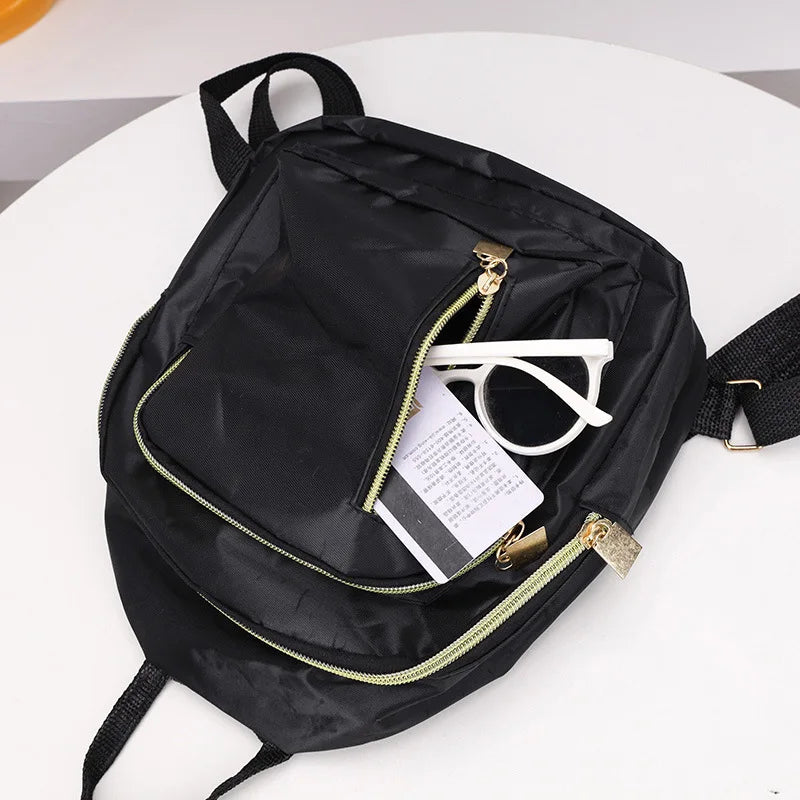 Women’s Black Multi Pocket Mini Backpack