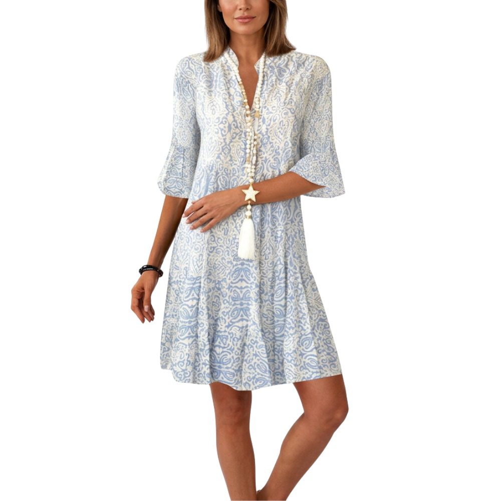 Women’s Bohemian Floral Print Mini Dress