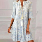 Women’s Bohemian Floral Print Mini Dress