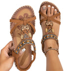 Women’s Boho Beaded Flat Sandals