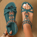 Women’s Boho Beaded Flat Sandals