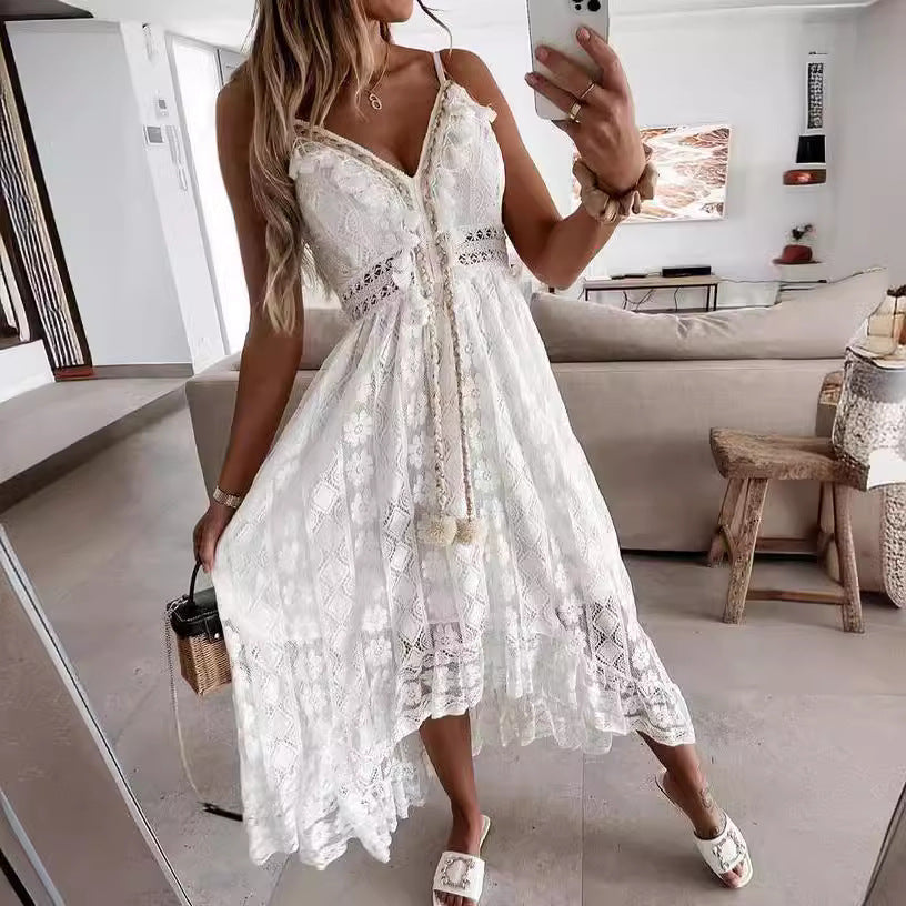 Women’s Boho Lace Midi Dress