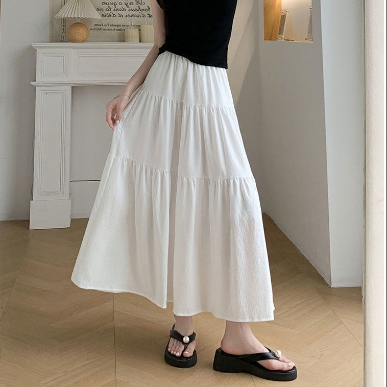 Women’s Boho Tiered Maxi Skirt with Elasticated Waist