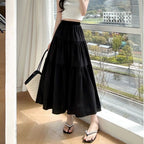 Women’s Boho Tiered Maxi Skirt with Elasticated Waist