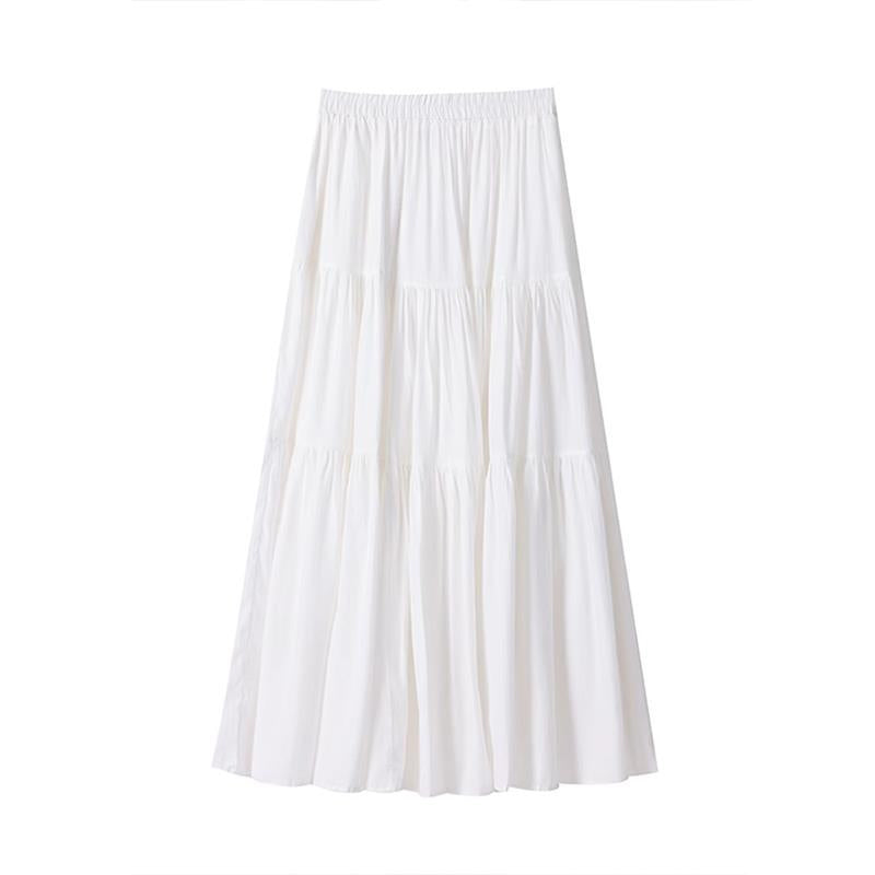 Women’s Boho Tiered Maxi Skirt with Elasticated Waist