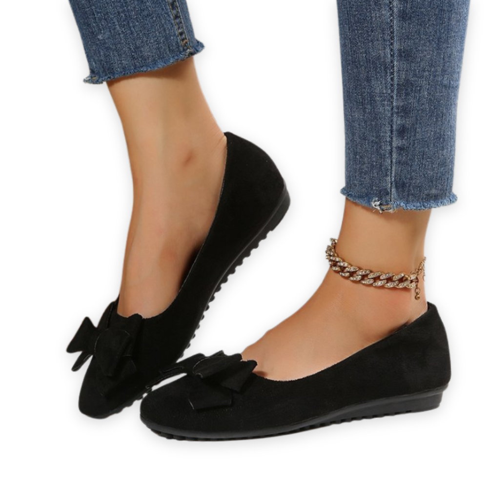 Women’s Bow Ballet Flats with Rounded Toe