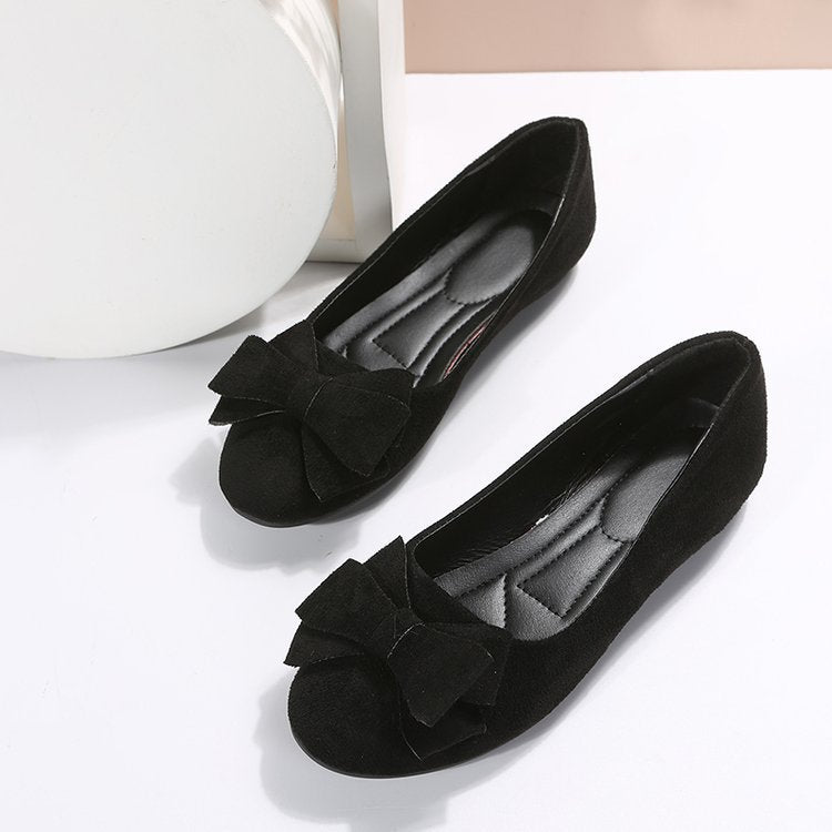 Women’s Bow Ballet Flats with Rounded Toe