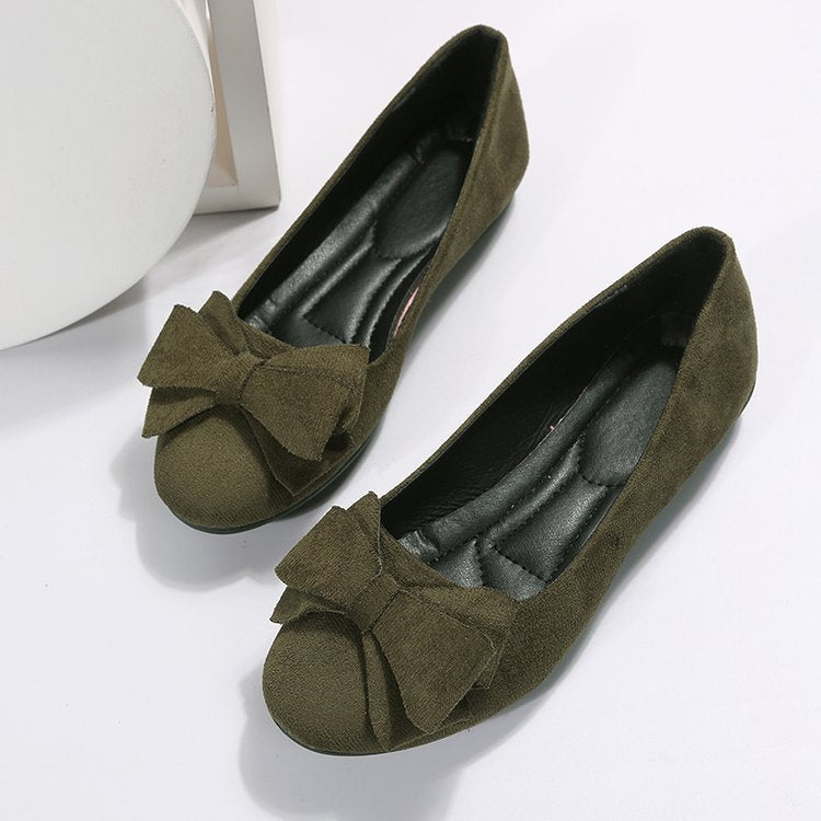 Women’s Bow Ballet Flats with Rounded Toe