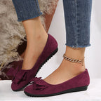 Women’s Bow Ballet Flats with Rounded Toe