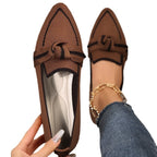 Women’s Breathable Slip-On Flat Loafers with Bow Detail