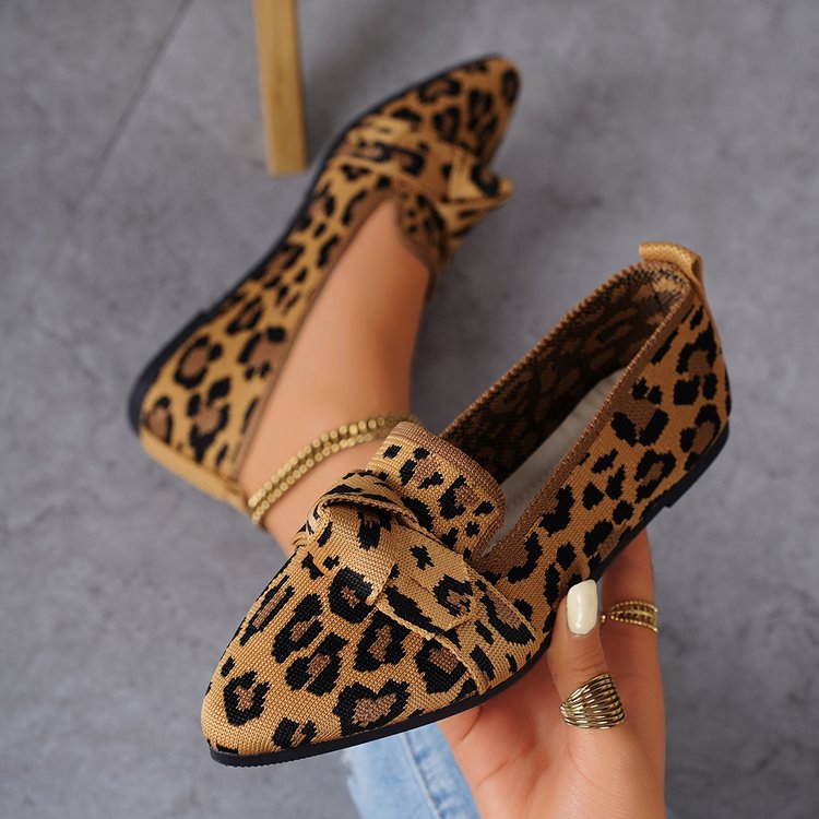 Women’s Breathable Slip-On Flat Loafers with Bow Detail