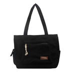 Women’s Corduroy Multi Pocket School Tote Bag