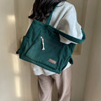 Women’s Corduroy Multi Pocket School Tote Bag