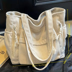 Women’s Corduroy Multi Pocket Shoulder Tote Bag
