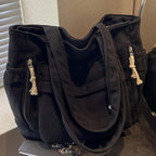 Women’s Corduroy Multi Pocket Shoulder Tote Bag