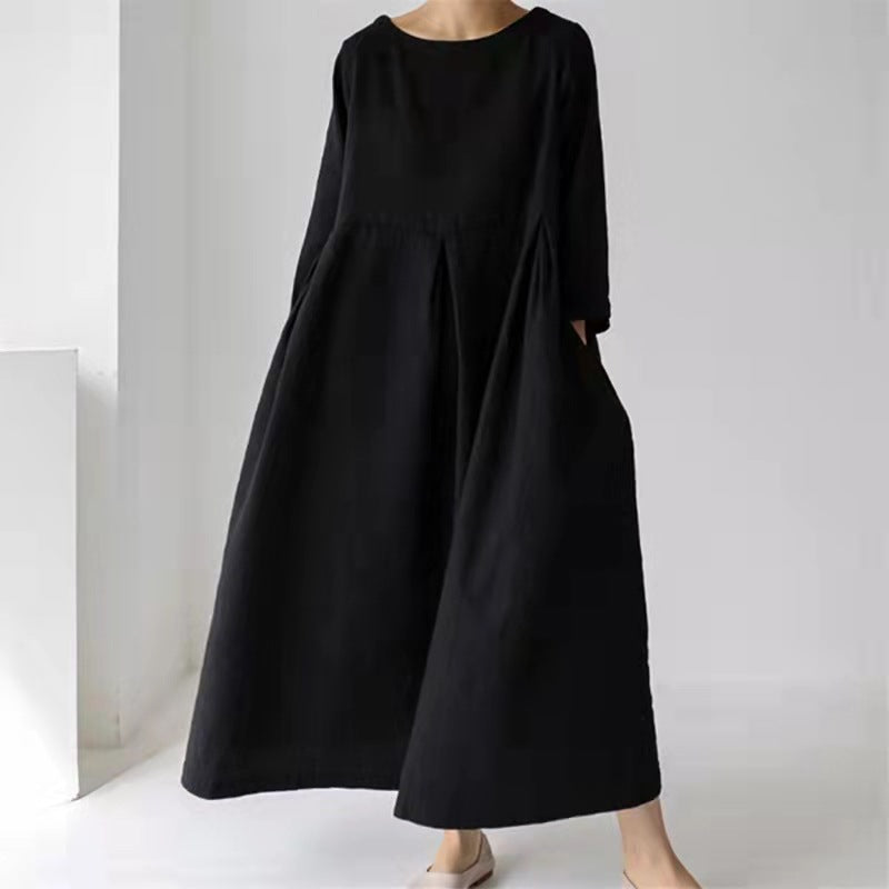 Women’s Cotton Maxi Dress with Pockets