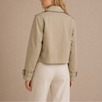 Women’s Cropped Double Breasted Trench Jacket