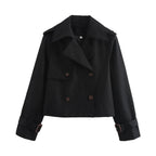 Women’s Cropped Double Breasted Trench Jacket