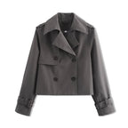 Women’s Cropped Double Breasted Trench Jacket