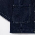 Women’s Cropped Short-Sleeve Denim Jacket with Patch Pockets