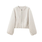 Women’s Cropped Zip Front Bomber Jacket