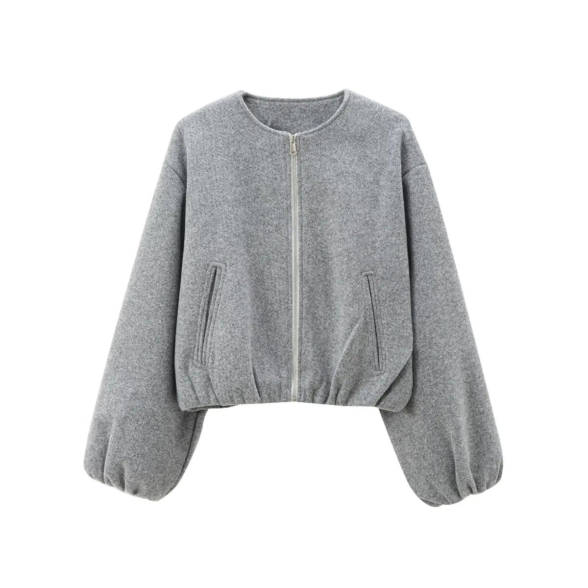 Women’s Cropped Zip Front Bomber Jacket