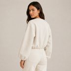Women’s Cropped Zip Front Bomber Jacket